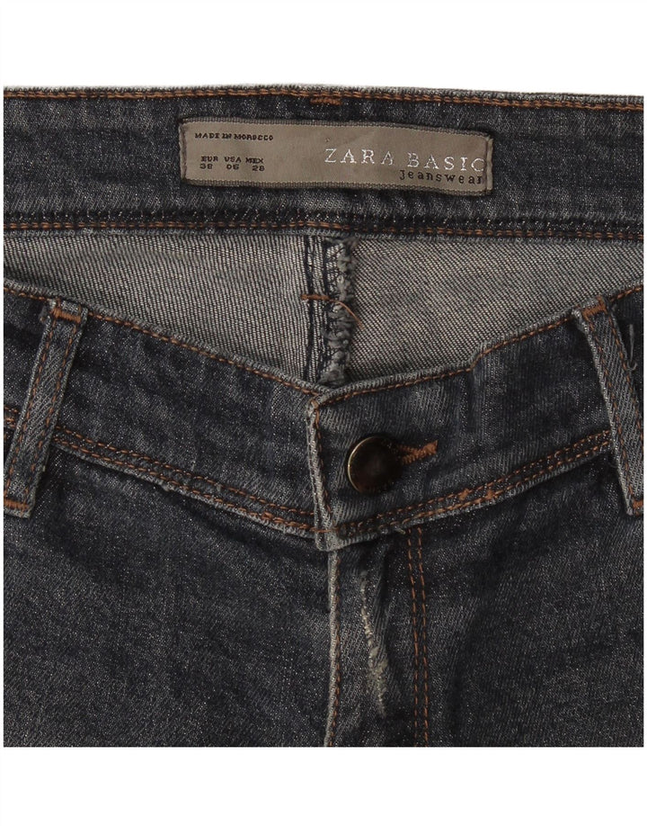 Zara Womens Flared Jeans EU 38 Small W28 L31 Navy Blue