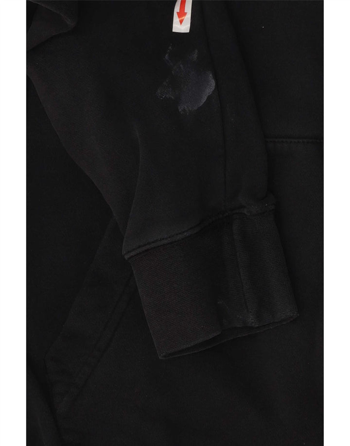 Nike Mens Zip Hoodie Sweater Medium Black Cotton