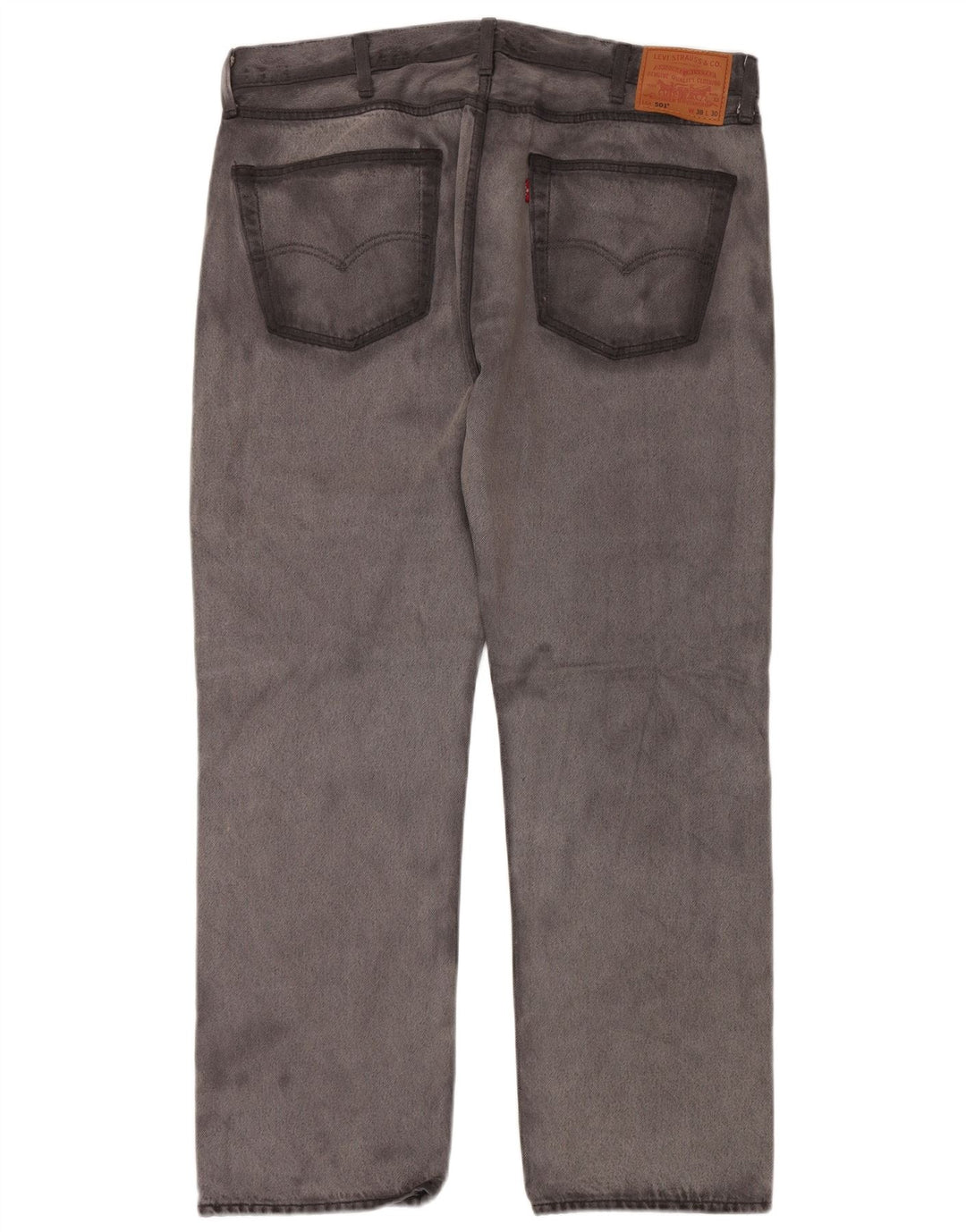 LEVI'S Mens 501 Straight Jeans W38 L30  Grey Cotton