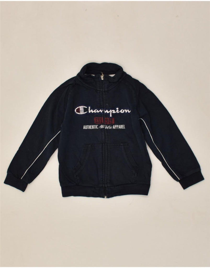 CHAMPION Boys Graphic Tracksuit Top Jacket 3-4 Years 2XS Navy Blue Cotton | Vintage Champion | Thrift | Second-Hand Champion | Used Clothing | Messina Hembry 