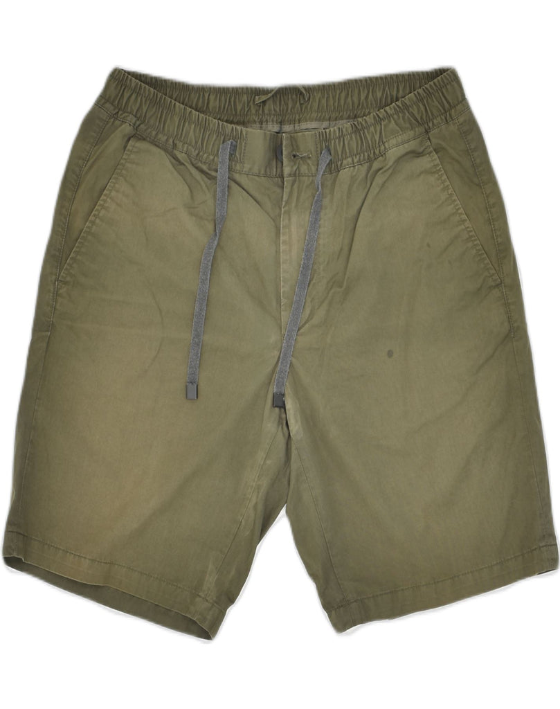 MASSIMO DUTTI Mens Chino Shorts Small W28 Khaki Cotton | Vintage Massimo Dutti | Thrift | Second-Hand Massimo Dutti | Used Clothing | Messina Hembry 