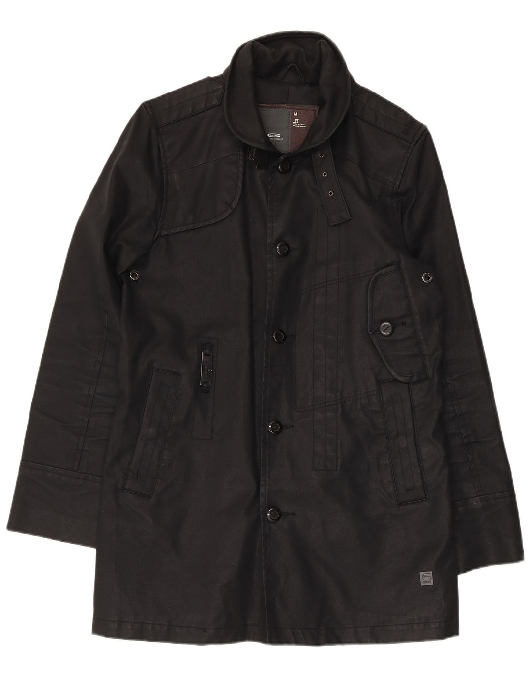 G-Star Mens Utility Jacket UK 38 Medium Black Cotton