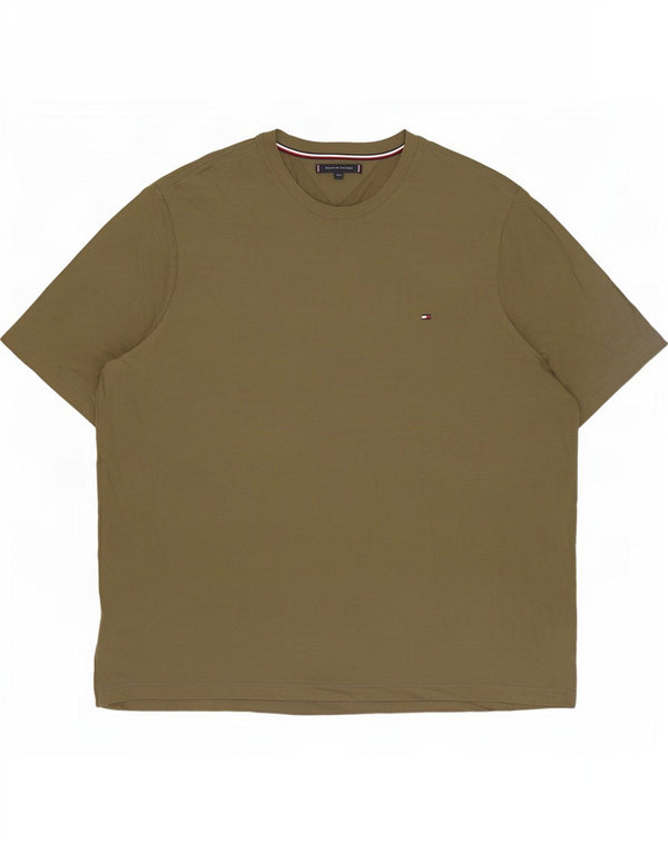 Tommy Hilfiger Mens Tall T-Shirt Top 3XL Khaki Cotton