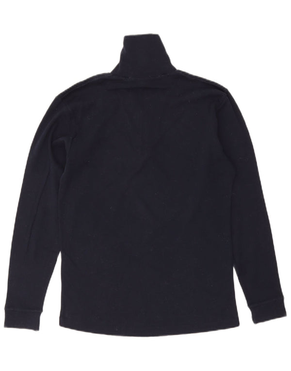 Conte of Florence Womens Zip Neck Sweatshirt Jumper IT 44 Medium Navy Blue