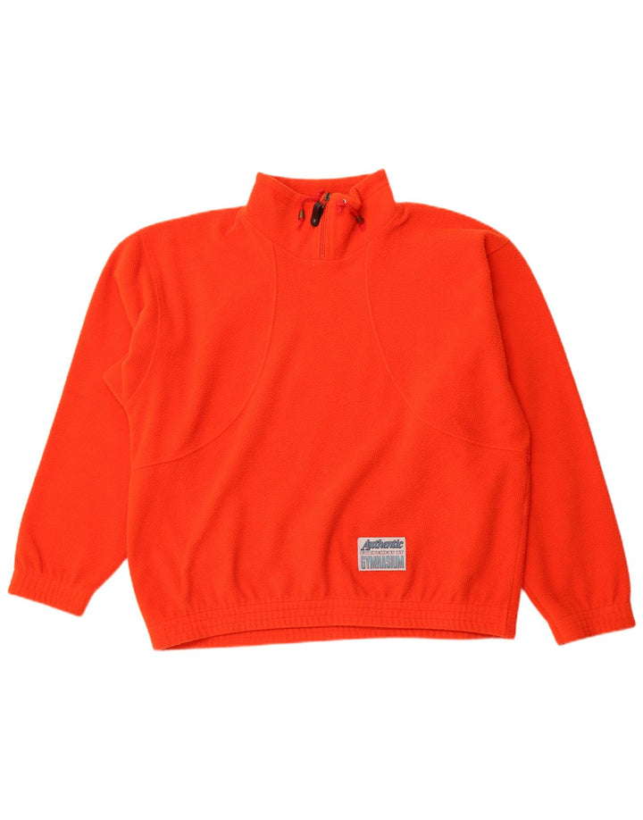 Gymnasium Mens Zip Neck Fleece Jumper XL Orange Polyester
