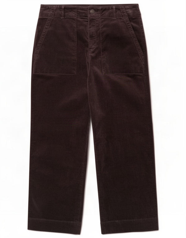 Loft Womens High Waist Wide Leg Corduroy Trousers US 6 Medium W28 L26 Grey