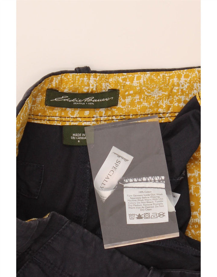 EDDIE BAUER Womens Seattle Casual Shorts US 6 Medium W32  Navy Blue Cotton Vintage Eddie Bauer and Second-Hand Eddie Bauer from Messina Hembry 