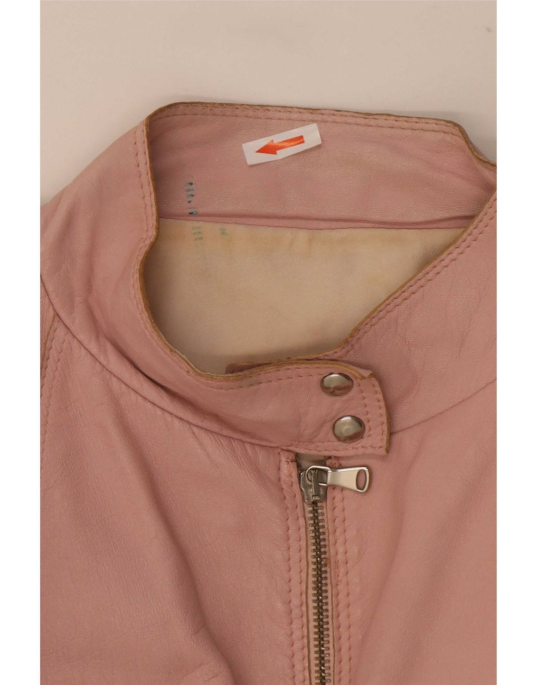 Wanted Womens Leather Racer Jacket IT 48 XL Pink