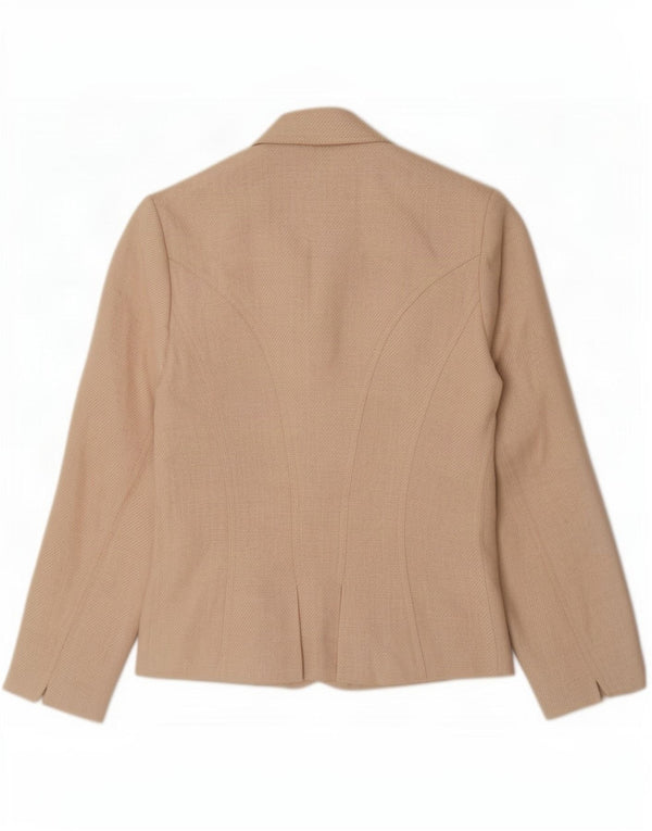 Ralph Lauren Womens 7 button Blazer Jacket US 8 Medium Beige Linen