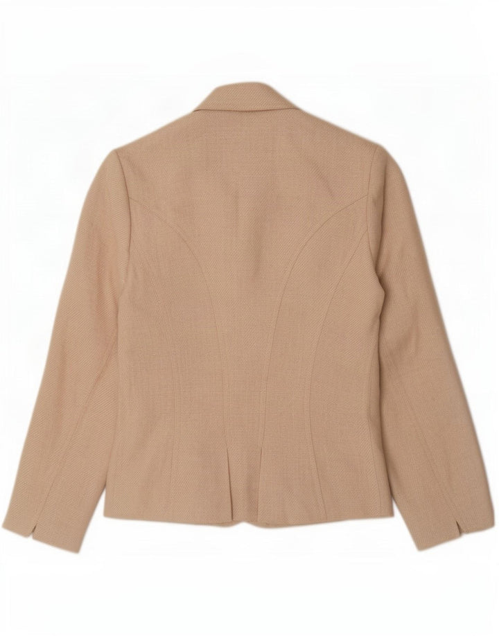 Ralph Lauren Womens 7 button Blazer Jacket US 8 Medium Beige Linen