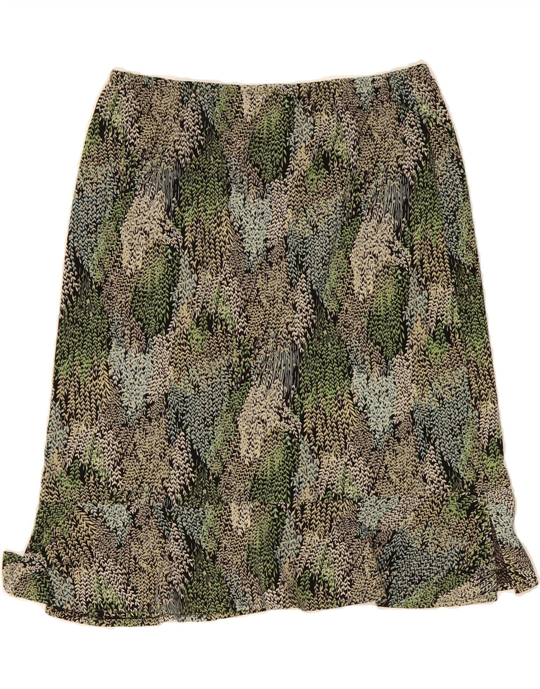 BCBGMAXAZRIA Womens A-Line Skirt Medium W30 Green Floral Polyester Vintage BCBGMAXAZRIA and Second-Hand BCBGMAXAZRIA from Messina Hembry 