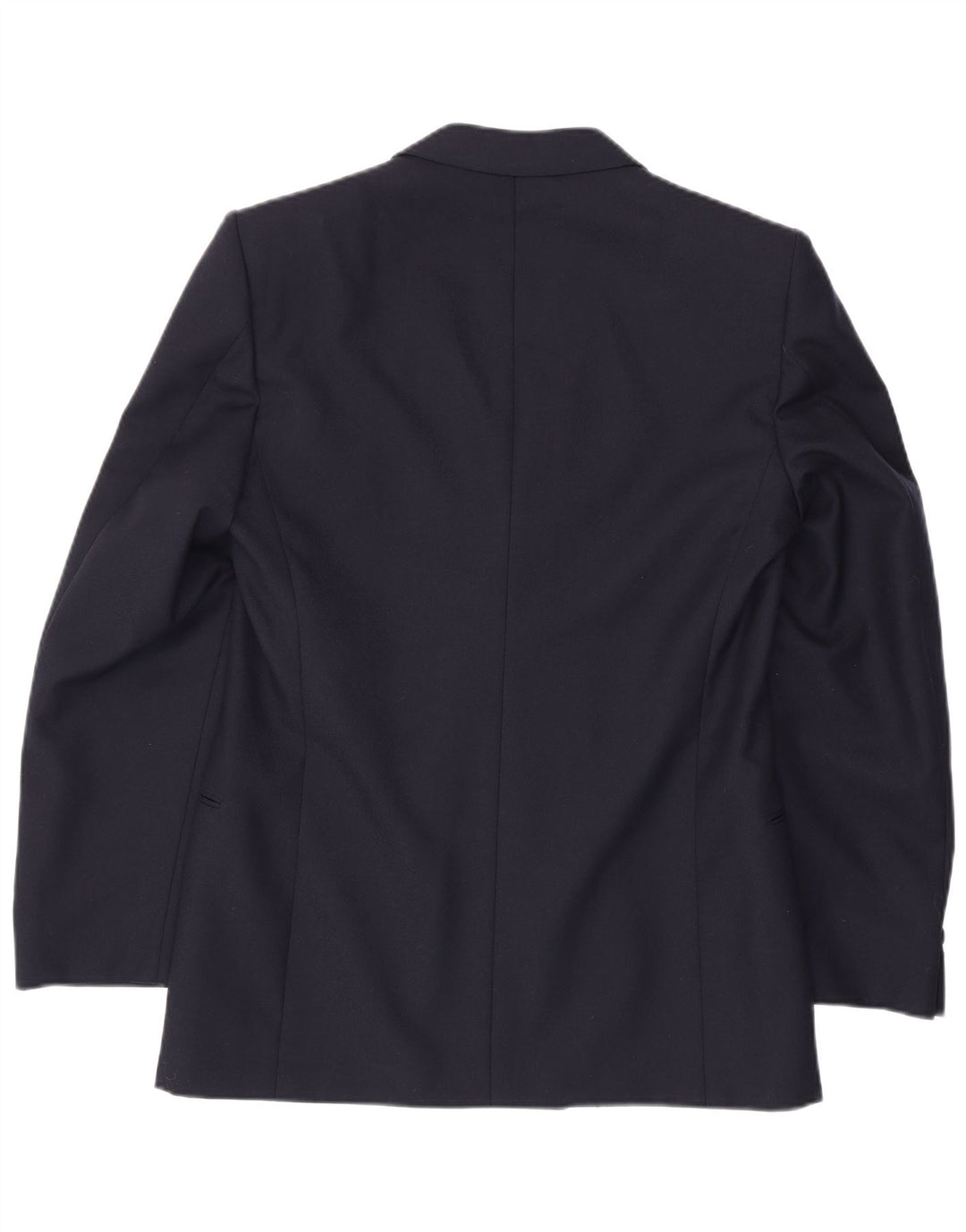 FACIS Mens Double Breasted Blazer Jacket IT 52 XL Navy Blue Virgin Wool