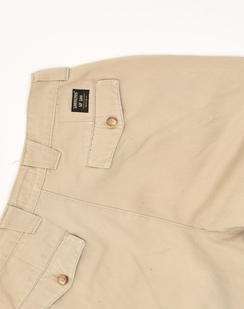 LEESURES BY LEE Mens Straight Cargo Trousers W31 L32 Beige Cotton | Vintage Leesures By Lee | Thrift | Second-Hand Leesures By Lee | Used Clothing | Messina Hembry 