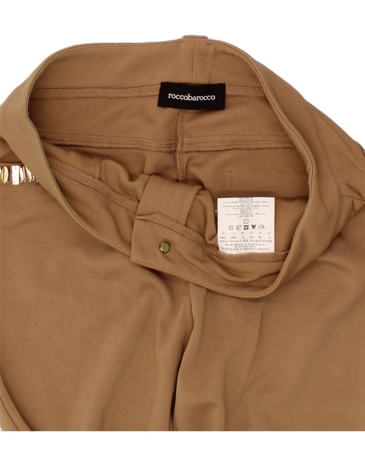 ROCCOBAROCCO Womens Slim Casual Trousers W30 L25  Brown Viscose Vintage Roccobarocco and Second-Hand Roccobarocco from Messina Hembry 