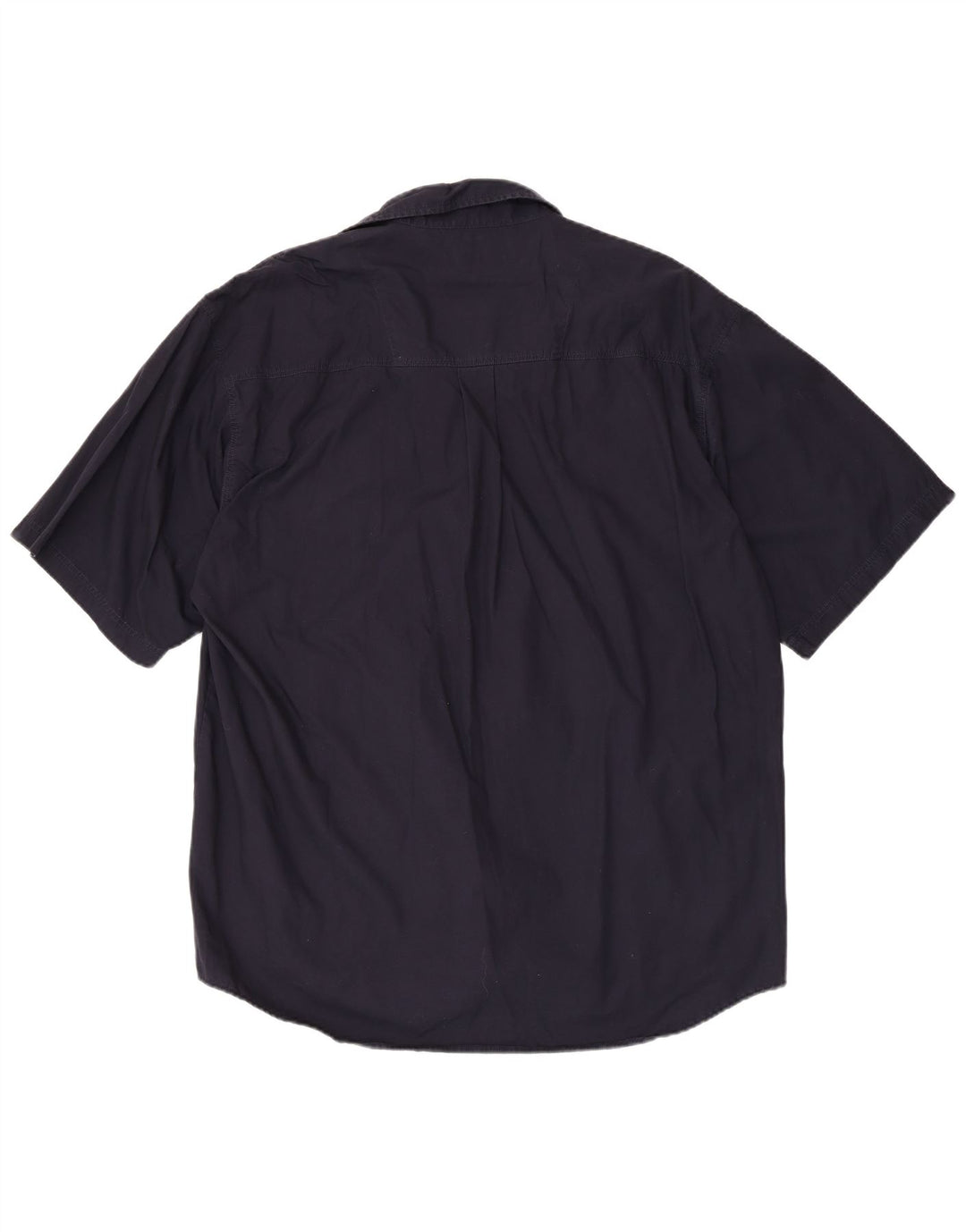 Lerros Mens Short Sleeve Shirt XL Navy Blue Cotton