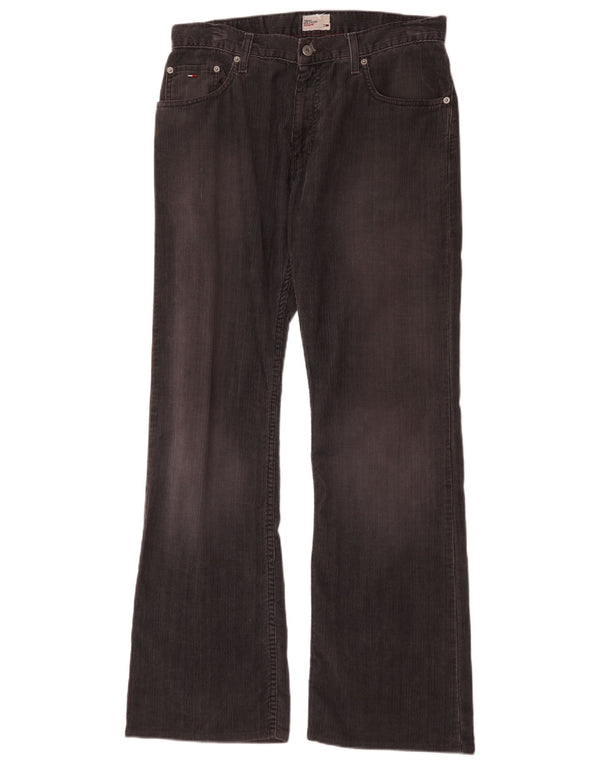 Tommy Hilfiger Mens Bootcut Corduroy Trousers W32 L34 Grey Cotton
