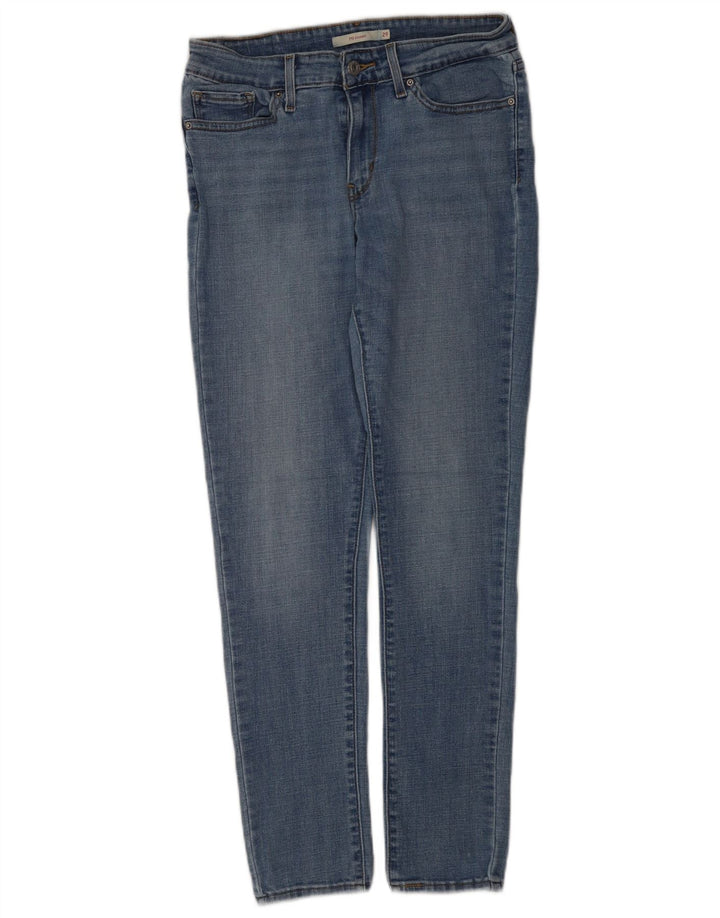 Levi's Womens 711 Skinny Jeans W29 L29 Blue Cotton