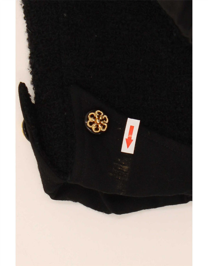 Vintage Womens Bolero Jacket UK 10 Small Black Wool