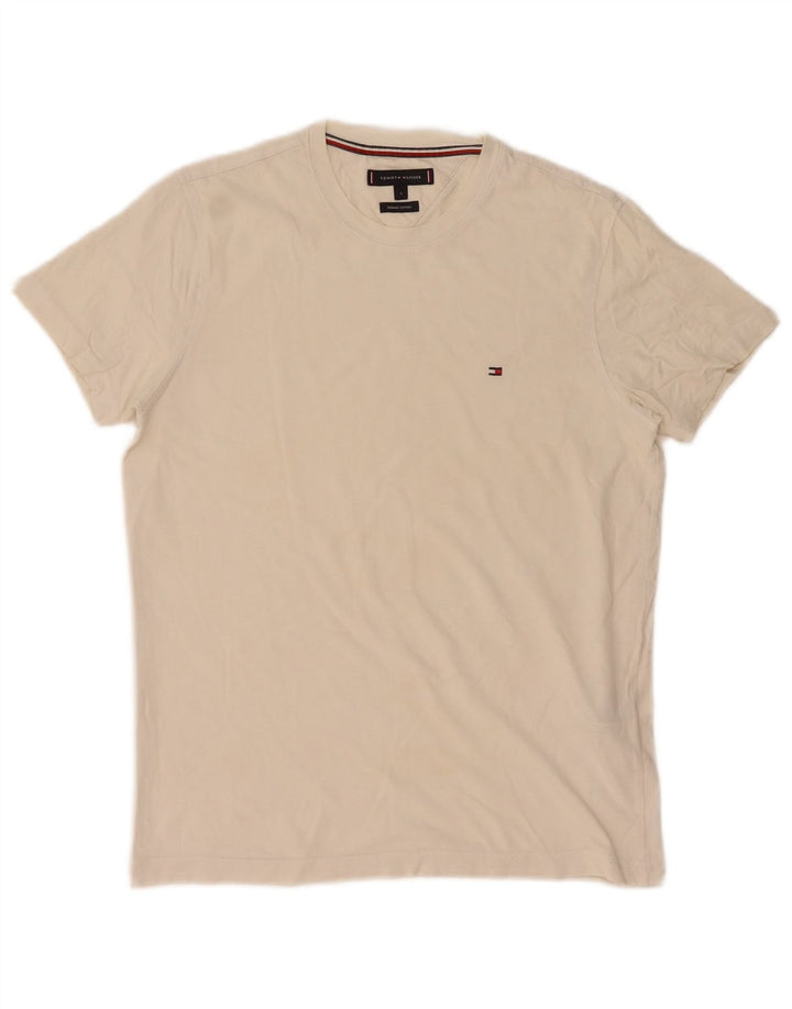 Tommy Hilfiger Mens T-Shirt Top Small White Cotton