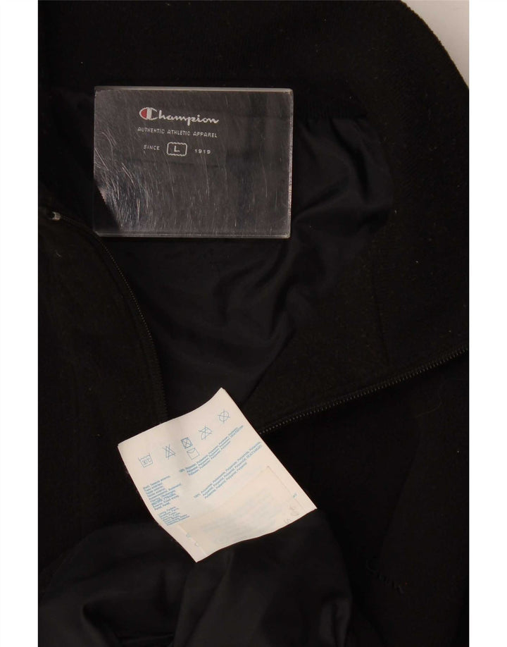 Champion Mens Fleece Jacket UK 40 Large Black Polyester