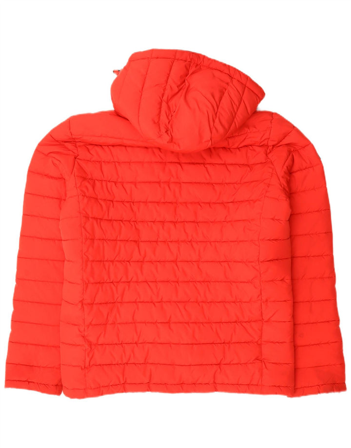 Superdry Mens Hooded Padded Jacket UK 40 Large Red Polyester