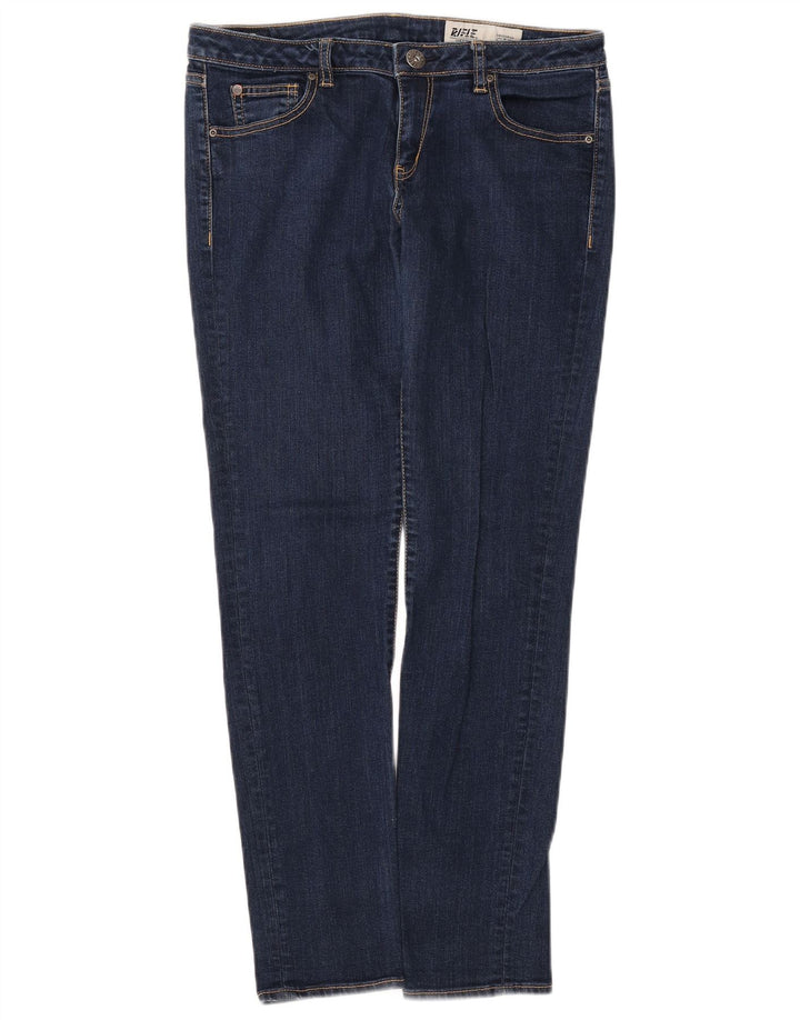 RIFLE Womens Slim Jeans W30 L29 Navy Blue Cotton