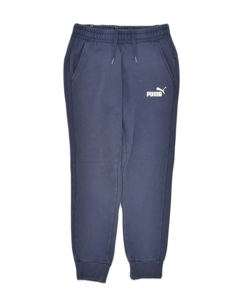 PUMA Mens Tracksuit Trousers Joggers Small Navy Blue Cotton | Vintage Puma | Thrift | Second-Hand Puma | Used Clothing | Messina Hembry 