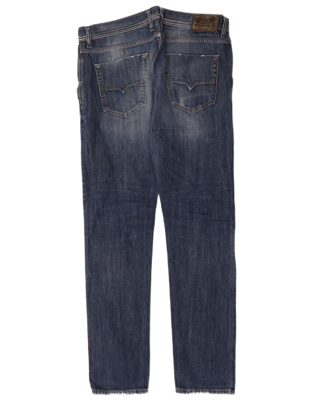 Diesel Mens Kakee Distressed Carrot Slim Jeans W32 L32 Blue Cotton