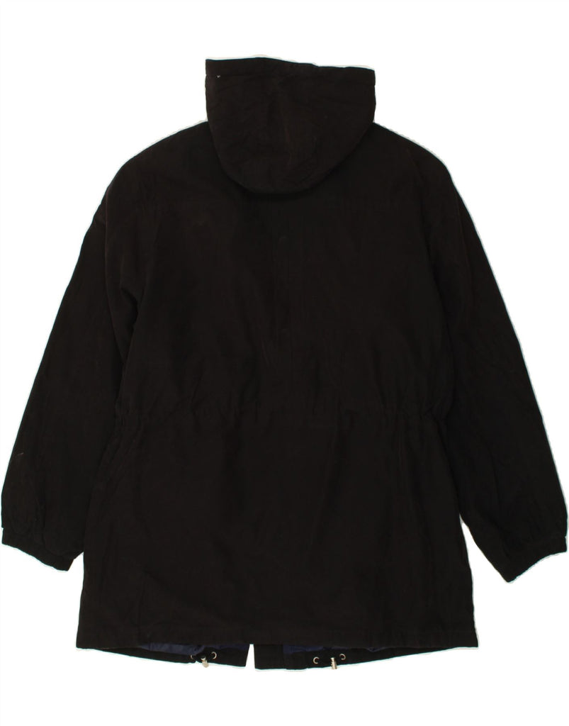 LONDON FOG Womens Hooded Windbreaker Coat UK 18 XL Black Polyester | Vintage London Fog | Thrift | Second-Hand London Fog | Used Clothing | Messina Hembry 