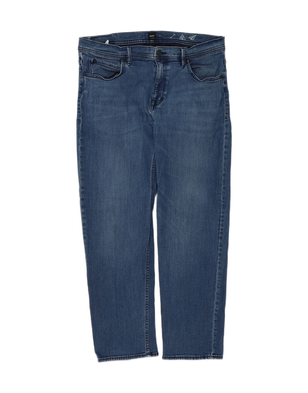 Hugo Boss Mens Slim Jeans W36 L30 Blue Cotton