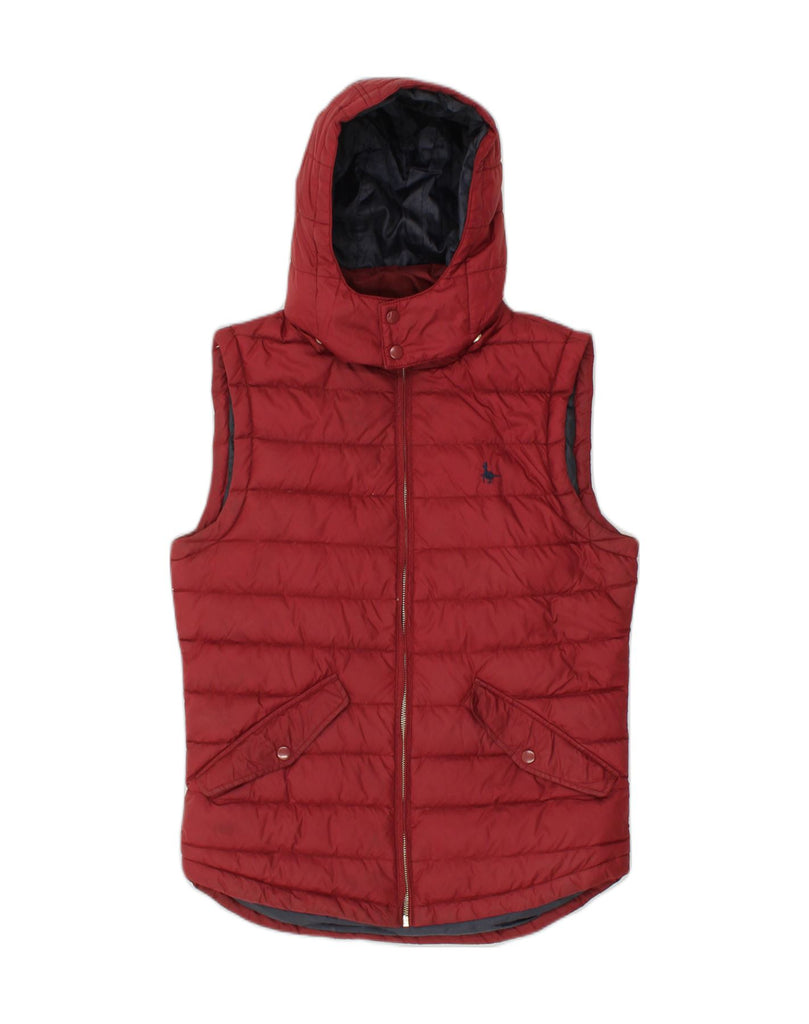 JACK WILLS Mens Hooded Padded Gilet UK 36 Small Red | Vintage Jack Wills | Thrift | Second-Hand Jack Wills | Used Clothing | Messina Hembry 