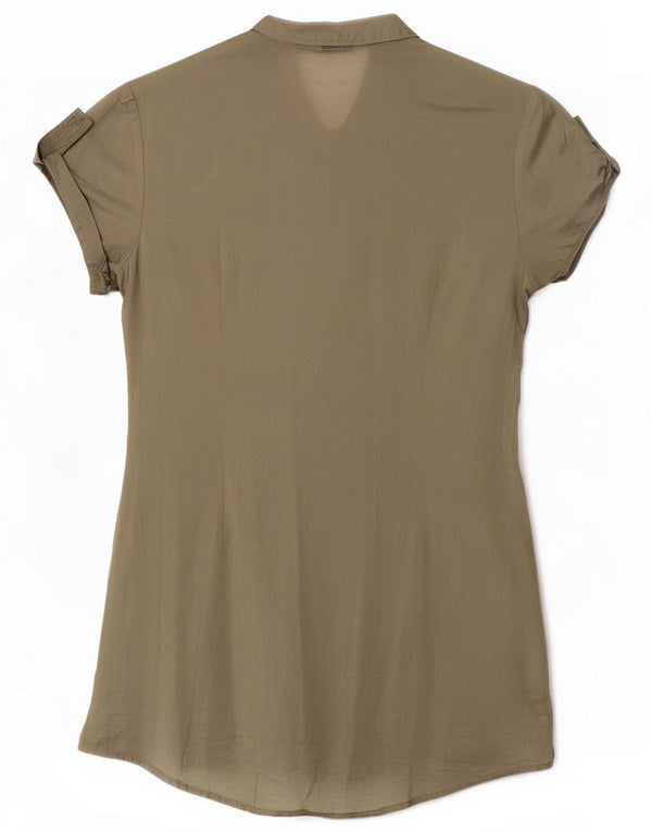 Mossimo Womens Shirt Dress UK 8 Small Khaki