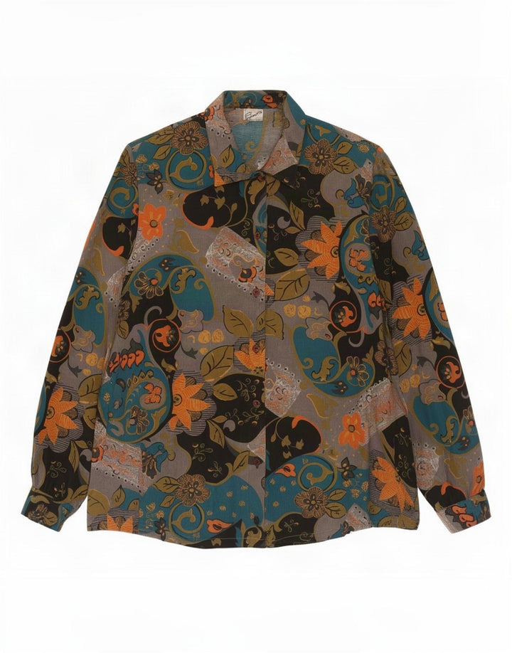 Primavera Firenze Womens Shirt Blouse UK 12 Medium Multicoloured Floral
