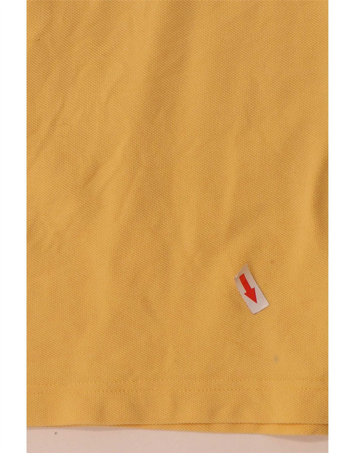 Asics Mens Polo Shirt Medium Yellow Cotton