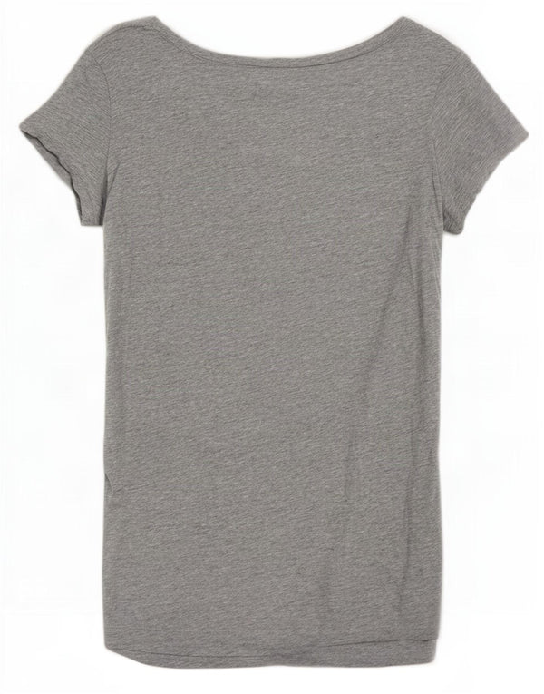 Benetton Womens Peanuts Graphic T-Shirt Top UK 14 Medium Grey Flecked