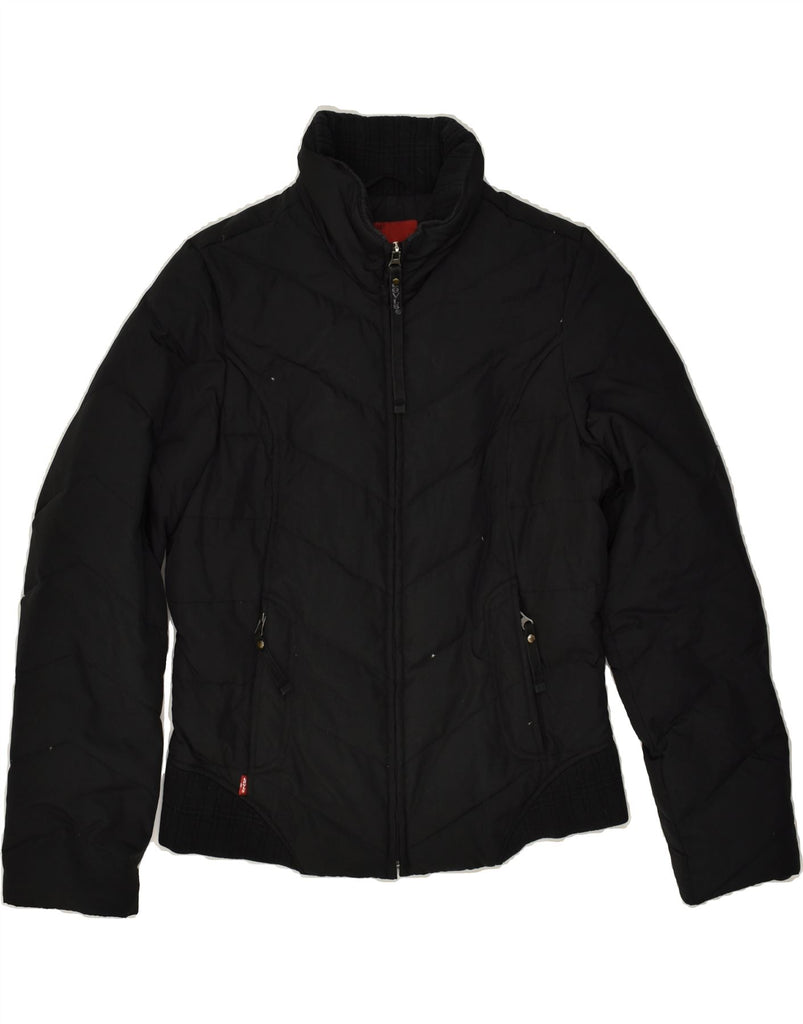 LEVI'S Womens Padded Jacket UK 14 Medium Black Vintage Levi's and Second-Hand Levi's from Messina Hembry 