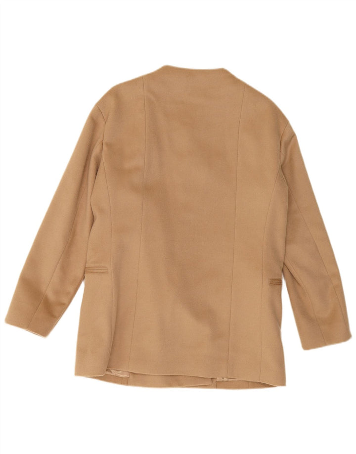 JAEGER Womens Oversized Overcoat UK 8 Small Brown Wool