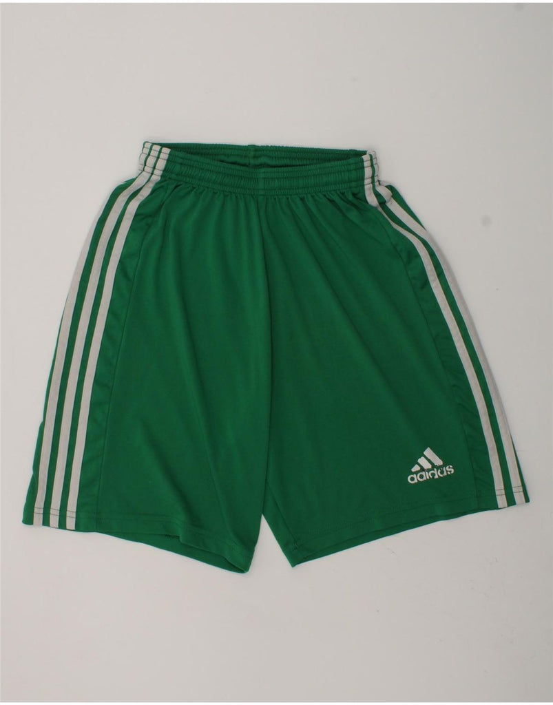 ADIDAS Boys Aeroready Sport Shorts 7-8 Years Small  Green Polyester | Vintage Adidas | Thrift | Second-Hand Adidas | Used Clothing | Messina Hembry 