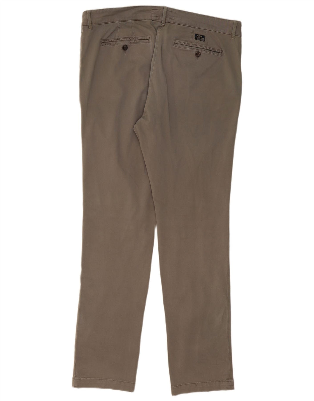 RIFLE Mens Slim Chino Trousers W38 L33 Grey Cotton