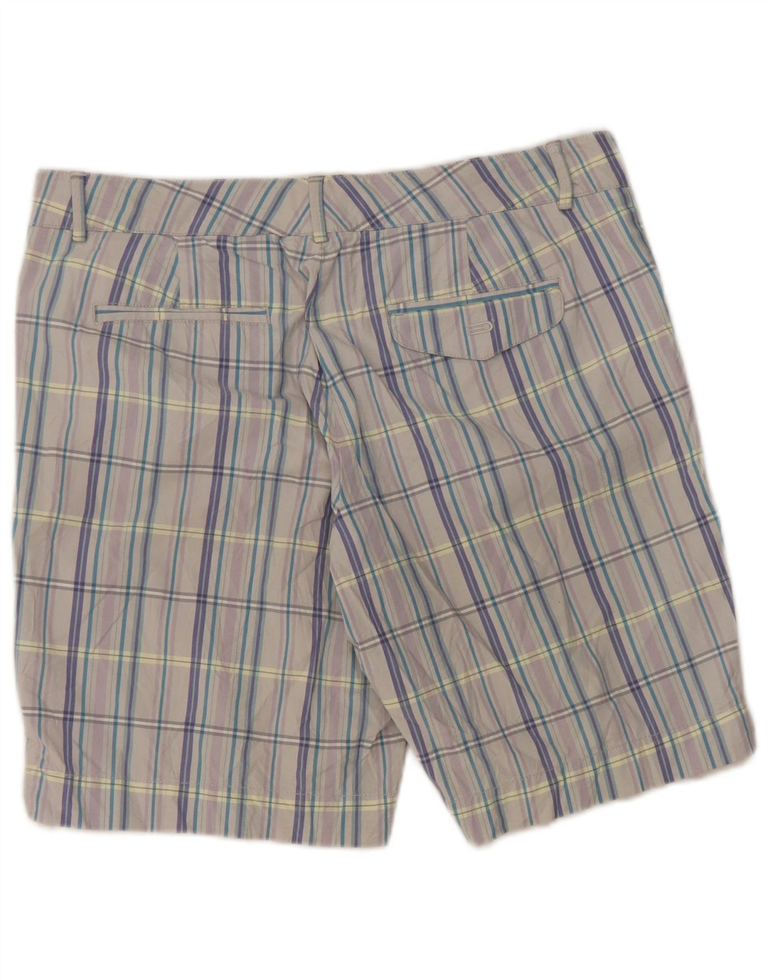 DOCKERS Womens Casual Shorts US 8 Medium W34 Grey Check Cotton