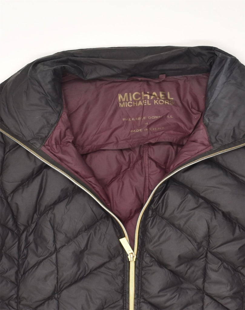 MICHAEL KORS Womens Padded Jacket UK 14 Medium Black Polyamide | Vintage Michael Kors | Thrift | Second-Hand Michael Kors | Used Clothing | Messina Hembry 
