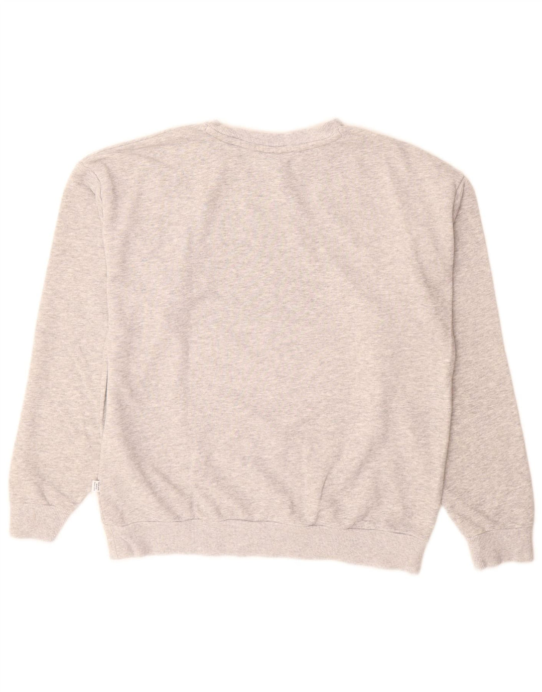 Puma Womens Graphic Sweatshirt Jumper UK 12 Medium Grey Flecked Cotton