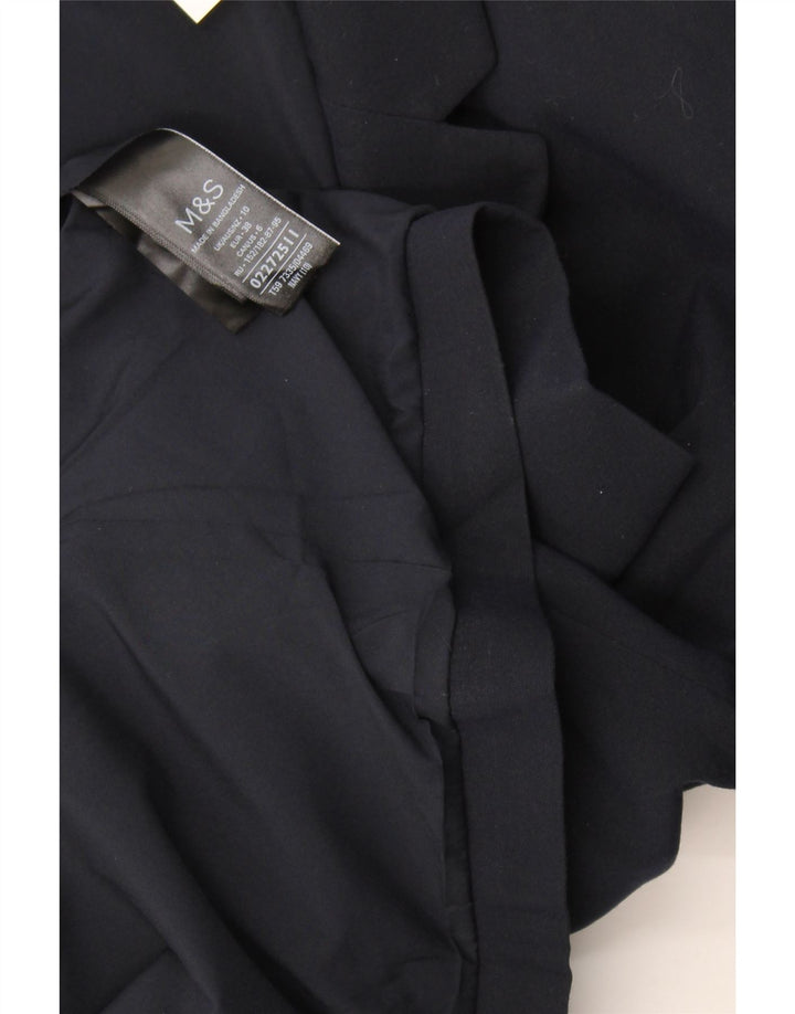 Marks & Spencer Womens 1 Button Blazer Jacket UK 10 Small Navy Blue
