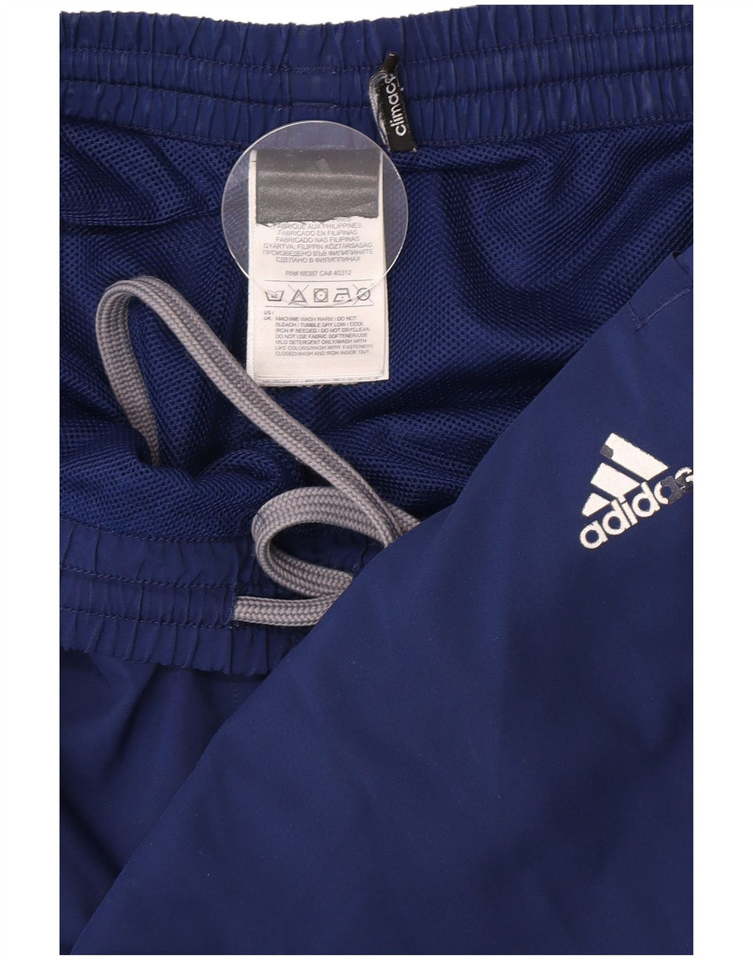 Adidas Mens Climacool Tracksuit Trousers Large Navy Blue Polyester