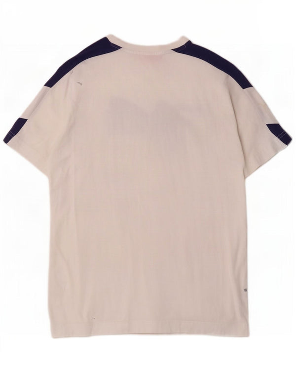Puma Mens Graphic T-Shirt Top Medium White Colourblock Cotton