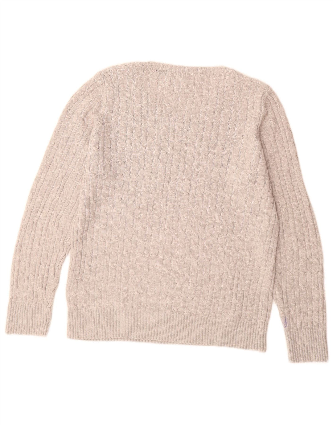 SUPERDRY Womens Boat Neck Jumper Sweater UK 14 Large Grey Acrylic