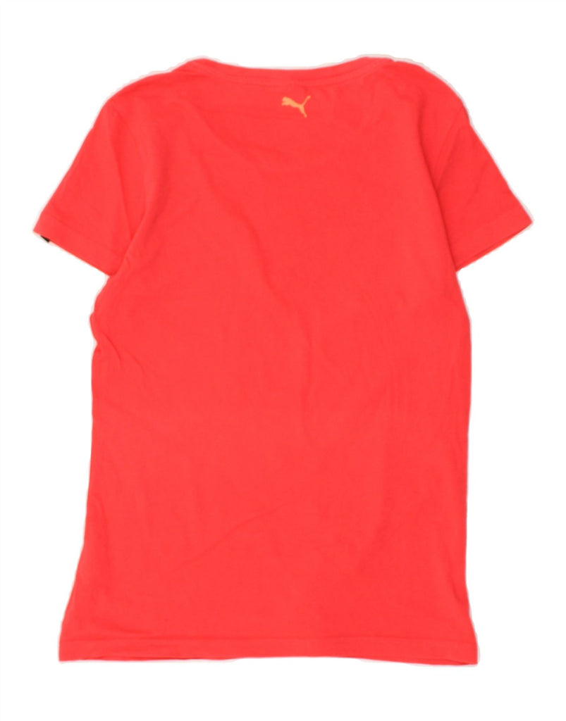 PUMA Womens Graphic T-Shirt Top UK 12 Medium Red | Vintage Puma | Thrift | Second-Hand Puma | Used Clothing | Messina Hembry 