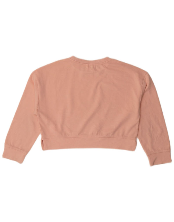 Zara Girls Crop Graphic Sweatshirt Jumper 11-12 Years Pink