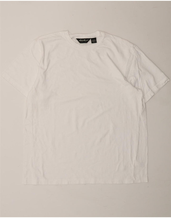 EDDIE BAUER Mens T-Shirt Top XL White Cotton Vintage Eddie Bauer and Second-Hand Eddie Bauer from Messina Hembry 