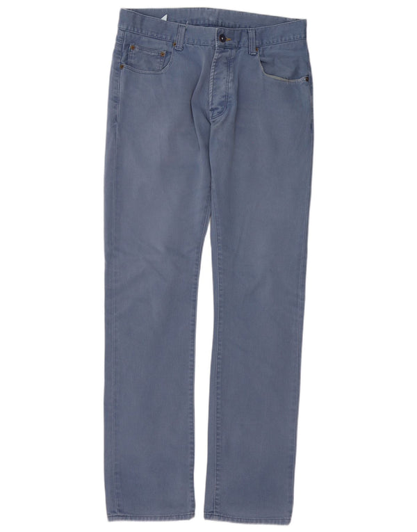 Napapijri Mens Geographic Straight Casual Trousers W31 L35 Blue Cotton